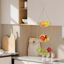 3-Tier Kitchen Wire Storage Basket Hanging Fruit Storage 2 Pack by CozyNest Decor