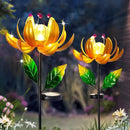 Solar Lights Wind Spinners for Yard and Garden - Metal Lotus Flower Windmills LED Crackle Glass Globe Outdoor Garden Decor Yard Art Lawn Ornament by GreenHaven Gardens