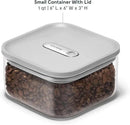 Caraway 1qt Glass Airtight Food Storage Container with Lid – Non-Toxic, BPA-Free Kitchen Storage Container – Stackable, Space-Saving Airtight Container for Dry Goods and More - Gray by CozyNest Decor