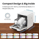 COMFEE' Countertop Dishwasher, Portable Dishwasher with 6L Built-in Water Tank, Mini Dishwasher with More Space Inside, 7 Programs, UV Hygiene& Auto Door Open, for Apartments, Dorms& RVs, White by TinyTreasures Baby Boutique
