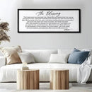 The Blessing Christian Song Lyrics Wall Decor 32"×12" Bible Verse May The Lord Bless You Scripture Wall Art Sign (Black) by CozyNest Decor