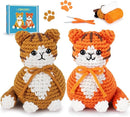 Crochet Kit for Beginners, 2PCS Cat Crochet Animal Kit with Step-by-Step Video Tutorials, Beginner Crochet Kit for Adults, Crochet Starter Kit for Kids, Learn to Crochet, Stuffed Animal Knitting Kit by TinyTreasures Baby Boutique