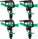 1/2 Inch Plastic Impact Sprinklers Heads Adjustable 0-360 Degree Pulsating Oscillating Watering Sprinkler Head for Garden Law Grass Yard Irrigation Supplies (4 Pieces) by GreenHaven Gardens