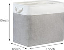 Bidtakay Large Storage Bins for Clothes Fabric Deep Baskets for Organizing Set of 2 Grey Fabric Pantry Storage Bins for Hallway Living Room Blankets 17x12x15 in Extra Large Shelf Tote Baskets by TinyTreasures Baby Boutique