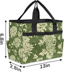 Spring Leaves Gardening Tool Bag,Heavy Duty Garden Tote Bag,Portable Oxford Gardening Storage Basket Organizer Handbag with Pockets Handle,Hand Tools Gifts for Outdoor Garden Lawn Yard by GreenHaven Gardens