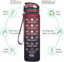 Enerbone Water Bottle, Leakproof BPA & Toxic Free, Motivational Water Bottle with Times to Drink and Straw, Fitness Sports Water Bottle with Strap for Office, Gym, Outdoor Sports by CozyNest Decor