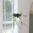 Hanging Planter Indoor Modern Boho Plant Pot Metal Wall and Ceiling Plant Holder Mid Century Minimalist Flower Pot for Hanging Plants, White by GreenHaven Gardens