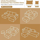 108" Sectional Couches for Living Room Modern Modular Sofa with L-Shape Couchs Upholstered Boneless Couch Deep Seat Sectional Couch with Chaise (Green, Left Facing Chaise+2Seaters+1Ottoman) by CozyNest Decor