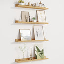 Picture Ledge Shelf for Wall, Floating Shelves Set of 4, 24 Inch Long Nursery Book Shelves for Toys Storage, Kids Bookshelf Wall Mounted for Books Photo Frames, Oak by TinyTreasures Baby Boutique