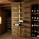 8 Bottle Wall Mount Wine Rack with Wine Glass Holder, Metal Wine Wall Rack, Wall Racks for Wine Bottles Display and Storage, Hanging Bottle Organizer for Living Dining Room Wine Cellar Bar (Gold) by CozyNest Decor
