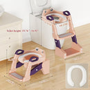 Potty Training Seat, Toddler Toilet Seat for Little Boys Girls, Potty Training Toilet with Urinals, Toddler Step Stool Ladder and Splash Guard (Pink) by TinyTreasures Baby Boutique