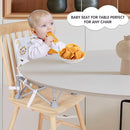 Portable Booster Seat, Toddler Baby Seat with Tray for Dining Table Compact Floor Chair for Camping Lawn Beach Babies Travel 6-36 Months by TinyTreasures Baby Boutique