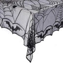 eZAKKA Halloween Table Cloth, Spider Web Table Cloth Black Tablecloth Lace Fabric Table Cloths Halloween Table Cover for Rectangle for Parties Gothic Spooky Home Decorations, 48x96 Inch by CozyNest Decor