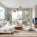KCO Modern 6-Light Ceiling Pendant Lighting Mid-Century Glass Globes Sputnik Pendant Lamp Hanging Adjustable Chandelier for Kitchen Island Living Dining Room (Silver+Smoke Grey) by CozyNest Decor
