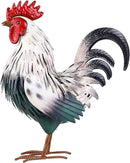Rooster Garden Statue Sculpture Metal Chicken Yard Decor Outdoor Figurines Patio Backyard Decoration by GreenHaven Gardens