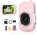 Digital Camera 4K 64MP - Vlogging Camera for Kids & Beginners | 18X Zoom Point and Shoot Camera Anti Shake, Compact with Flash, Gift for Boys Girls(Pink+Silver) by TinyTreasures Baby Boutique