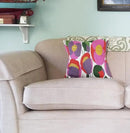 Lily Pink Flower Pillow Cover | Suzani Accent Pillow | Outdoor Floral Pillows | Hand Embroidered Wool Cushion - 18x18 by CozyNest Decor