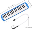 EastRock 37 Key Melodica Instrument Keyboard Soprano Piano Style with Mouthpiece Tube Sets and Carrying Bag for Beginners Adults Gift Blue by TinyTreasures Baby Boutique