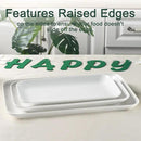 DELLING Serving Platter, 18/16/14inch Large Serving Tray, Serving Platters for Snacks, Fruit, Turkey, Dessert, Serving Trays for Entertaining at Parties and Weddings, Microwave Dishwasher Oven Safe by CozyNest Decor