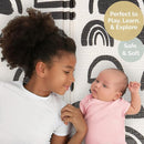 JumpOff Jo - Extra Large Waterproof Foam Padded Play Mat for Infants, Babies, Toddlers, Play Pens & Tummy Time, Foldable Activity Mat, 77 x 70 x 0.6 inches by TinyTreasures Baby Boutique