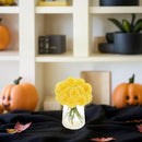 Kimura's Cabin 20Pcs Artificial Mums Flowers Fake Silk Chrysanthemum Balls Flower for Home Decor Easter Table Fall Bouquets Wedding Party DIY Decorations (Yellow) by CozyNest Decor