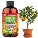Premium Liquid Citrus Tree Plant Fertilizer - 3-1-2 Concentrate for Indoor Plants and Flowers by Gardenera | Organic Plant Food for Citrus Trees - 8oz by GreenHaven Gardens