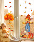 Fall Window Clings - 9 Sheets 116 Pcs Fall Decorations for Autumn Thanksgiving Harvest Home Party, Pumpkin Leaves Truck Maple Sunflowers Stickers for Glass, Double-Sided Static Window Decals by CozyNest Decor
