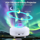 Star Projector with Bluetooth Speaker, 1800mAh Battery Operated Night Light Galaxy Projector, Northern Lights Aurora Projector with Moon, Mood Ambient Lighting for Bedroom Kids Girls Adults by TinyTreasures Baby Boutique