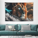 Lion Tapestry Lion Tapestries Christian Fabric Wall Hanging Aesthetic Space Indoor Outdoor Wall Art Tablecloth Bedspread for Bedroom Dormitory Living Room Home Decor 40"x60" by CozyNest Decor