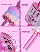 Amazmic Toys for Girls, Kids Karaoke Microphone Toddler Microphone for Kids with Lights, Birthday Gift for Girls, Boys Toy Age 3 4 5 6 7 8+(Light Pink) by TinyTreasures Baby Boutique