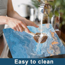 Marble Placemats Set of 6 Blue Marbles Plastic Table Mats Marble Theme Place Mats Wipe Clean Washable Holiday Table Decoration for Indoor Outdoor Party Kitchen Dining by CozyNest Decor