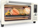Nuwave Bravo Pro Smart Air Fryer Toaster Oven Combo, Airfryer Convection Oven Countertop, 10-in-1 Functions with Quicker & Even Crisp Technology, 1800W, 50-450°F, PFAS-Free, 21QT, Vanilla Cream