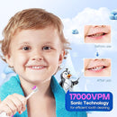 SEAGO Toddler Electric Toothbrushes for Baby Ages 0-3 Years, Baby Toothbrush with Smart Timer and Suction Base, 4 Replacement Brush Heads SG-513(Purple-C) by TinyTreasures Baby Boutique