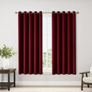 ChrisDowa Burgundyout Curtains 70 inches Wide for Bedroom - 2 Panels Set Extra Wide Grommet Thermal Insulated Room Darkening Curtains for Living Room (Burgundy, 70 x 63 Inch) by CozyNest Decor