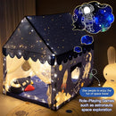 Kids Play Tent Playhouse Indoor Tent for Kids Boys Toddler, Large Castle Play House Bed Tents Spaceship Outer Space Rocket Blue by TinyTreasures Baby Boutique
