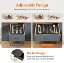 Lifewit Utensil Organizer for Kitchen Drawers, Expandable Cooking Utensil Tray, Adjustable Cutlery Silverware Flatware Holder, Plastic Kitchen Spatula Tools and Gadgets Storage Divider, Large, Black by CozyNest Decor