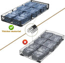 NADAMOO Large Under Bed Storage with Wheels, Low Profile Rolling Under Bed Storage Containers，Foldable Metal Under the Bed Organizer Bins for Bedroom，2 Packs by CozyNest Decor