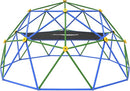 Gardenature 10FT Climbing Dome with Hammock, Outdoor Jungle Gym for Kids, Geometric Dome Climber Supporting 880 Lbs Anti-Rust Metal Outdoor Play Structure ASTM Approved Blue & Green by TinyTreasures Baby Boutique
