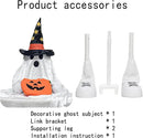37" Front Porch Light up Halloween Ghost Figure Décor, Kit Standing Trick or Treat Indoor and Outdoor Decorations-Start by CozyNest Decor