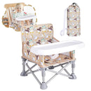 Portable Booster Seat,Toddler Baby Seat with Tray for Dining Table Compact Floor Chair for Camping Lawn Beach Babies Travel 6-36 Months by TinyTreasures Baby Boutique