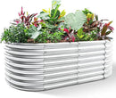 Land Guard Galvanized Planter Raised Beds, 631.99ft Keyhole Raised Garden Bed by CozyNest Decor
