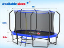 ORCC 8 x 13 FT Oval Outdoor Trampoline with Safety Net - Recreational Gymnastics Trampoline for Kids, 1200LBS Capacity, Heavy-Duty Galvanized Steel Frame by TinyTreasures Baby Boutique