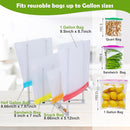 Plastic Bag Drying Holder, Bottle Drying Rack, Multifunctional Kitchen Grocery Bag Stand, Collapsible Cup Draining Rack for Wine Decanter, Mugs, Mason Jars, Water Bottle (10.63 Inches Height) by TinyTreasures Baby Boutique