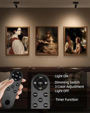 EZVALO Spotlights Indoor with Remote, 5500mAh Rechargeable Picture Lights, Wireless LED Uplighting with Timer＆Dimmable, 3CCT, Display Lights for Plant Painting, Artwork, Accent Lighting (2Pack-Black) by CozyNest Decor