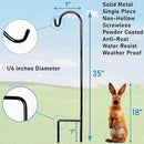 Ashman Shepherds Hook 10 Pack Black, 35 Inches Tall, Made of Premium Metal for Hanging Solar Light, Bird Feeders, Mason Jars, Garden Stake and Wedding Décor. by GreenHaven Gardens