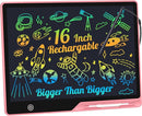 LCD Writing Tablet,16 Inch Colorful Screen Rechargeable Doodle Board Toddler Educational Toys for 3 4 5 6 Years Old Boys Girls Reusable Portable Drawing Tablet Christmas Toys Gifts for Kids (Pink) by TinyTreasures Baby Boutique