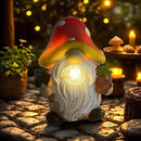 Solar Mushroom Gnomes Garden Statues Outdoor Decor with Night Glow,Cute Fairy Garden Statues for Yard,Pathway,Lawn Art Ornamen,Spring,Easter,Birthday Christmas Women Mom Gift Idea (Red) by CozyNest Decor