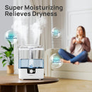 CHIVALZ 6L Humidifiers for Bedroom Large Room Home, Cool Mist Top Fill Humidifiers for Baby Nursery and Plants, 26dB Quiet, Nightlight, Up to 50 Hours, Oil Diffuser 1 Pack + 2 Mist Outlets White by TinyTreasures Baby Boutique
