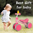 Baby Balance Bike Toys for 12-36 Months Kids Toy Boy and Girls Gifts Toddler Best First Birthday Gift Children Walker No Pedal Infant 4 Wheels Bicycle (Classic, Rose Red) by TinyTreasures Baby Boutique