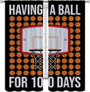 Basketball Blackout Curtains for Boy Girl Room Darkening Decor,Sports Themed Hoop and Many Basketballs Bedroom Living Room Home Rod Pocket Thermal Insulated Window Curtain/Drapes Panel,55x63 Inch… by TinyTreasures Baby Boutique